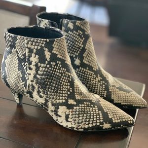 Circus Sam Edelman Faux snakeskin booties